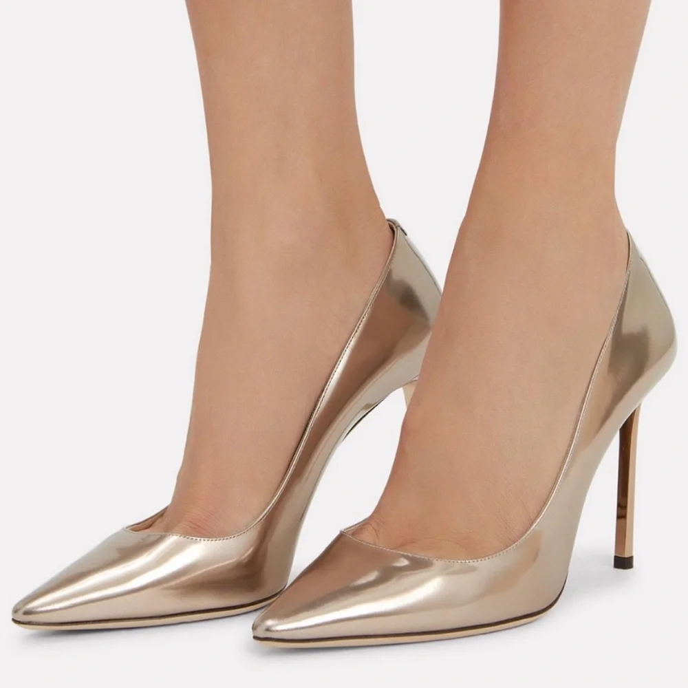 Jimmy Choo Romy Rose Gold Pumps NWOT - Picture 3 of 10